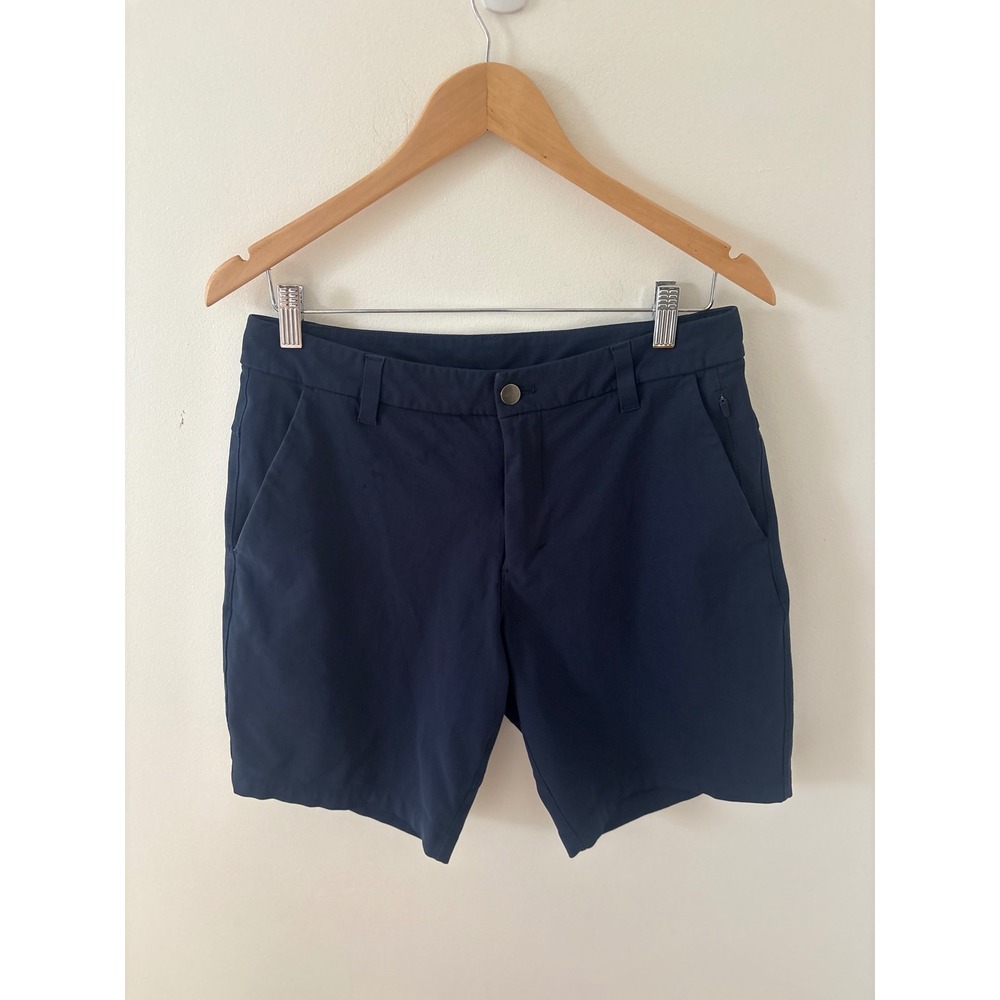 Lululemon Mens Commission Short Warpstreme Navy Blue 7 Inch Inseam Size 30